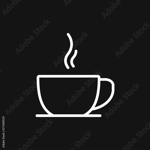 Coffee cup icon. Coffee drink vector symbol stock web illustration.