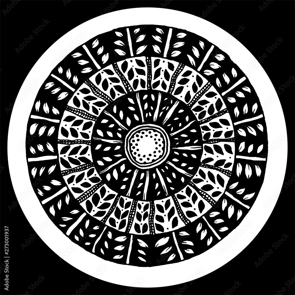 Decorative patterns for plates prints for t-shirts logo ornament mandala flat vintage elements