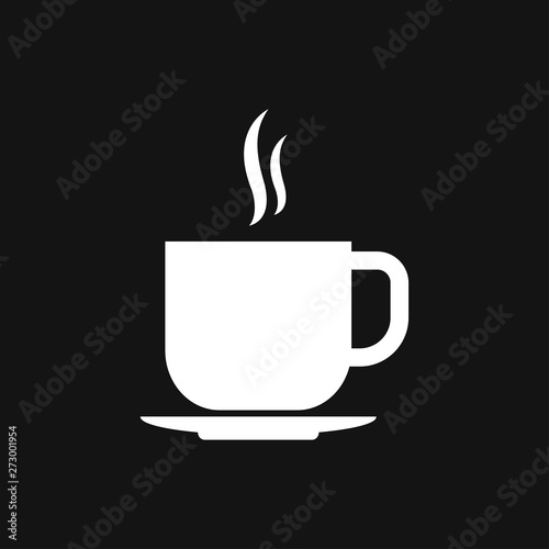 Coffee cup icon. Coffee drink vector symbol stock web illustration.