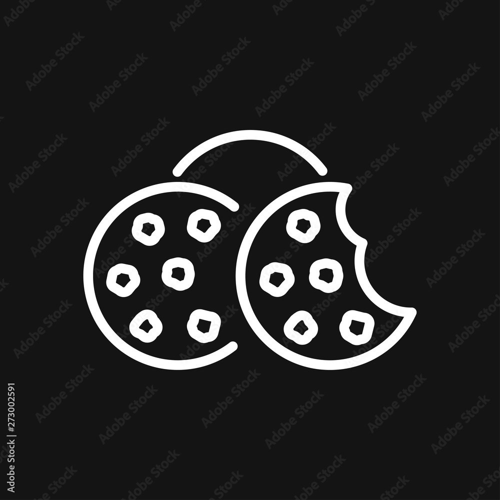 Cookie icon. Biscuit cookie or biscotti vector icon Cookie icon. Biscuit cookie or biscotti vector icon