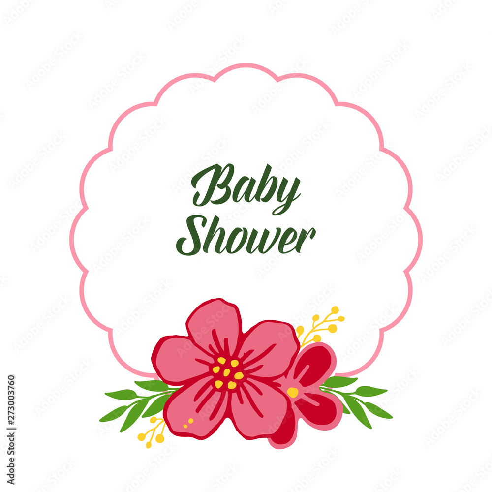 Vector illustration various cute wreath frame for decorative of card baby shower Vector illustration various cute wreath frame for decorative of card baby shower