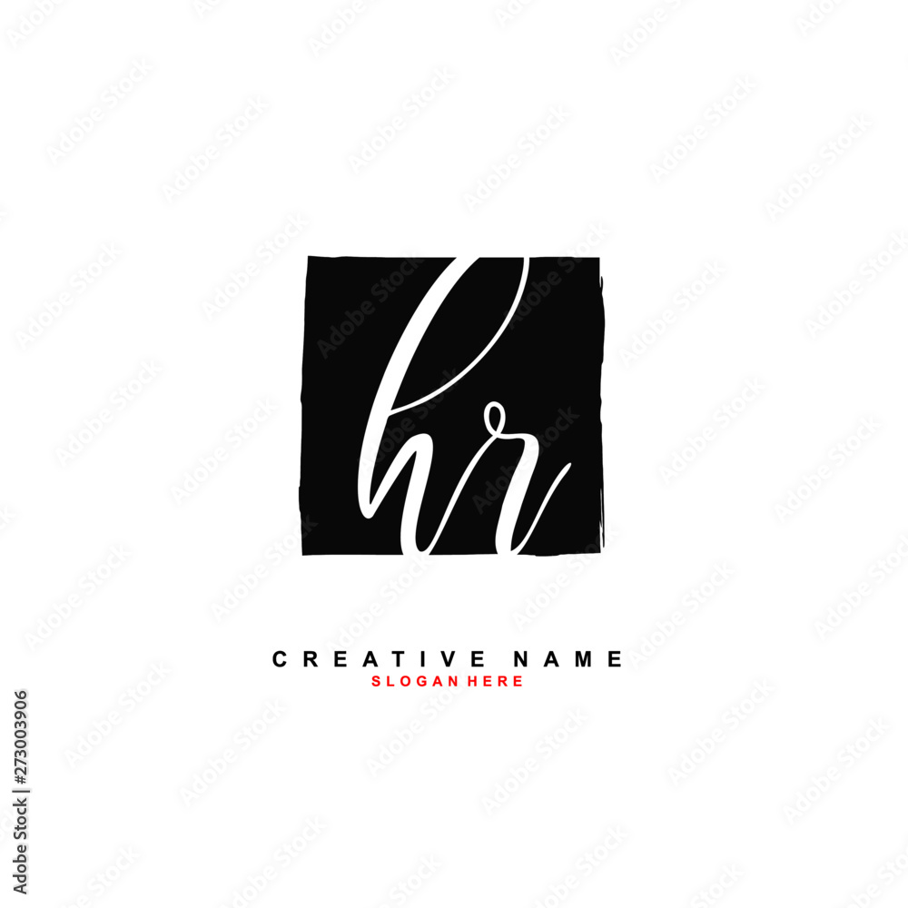 H R HR Initial logo template vector. Letter logo concept H R HR Initial logo template vector. Letter logo concept
