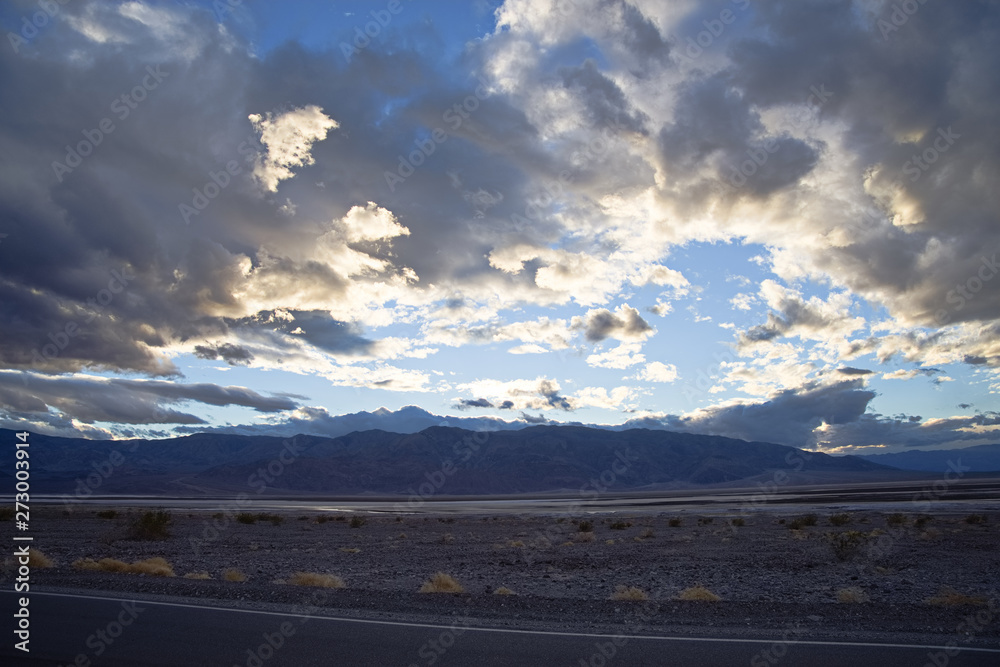 Death Valley National Park Landscapes and clouds