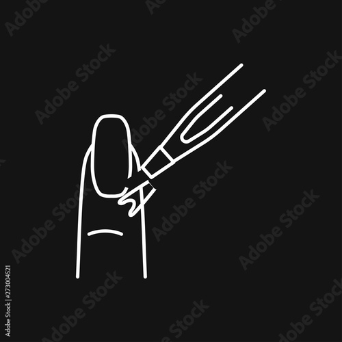 Nail care icon. Pedicure and manicure equipment. Vector illustrations