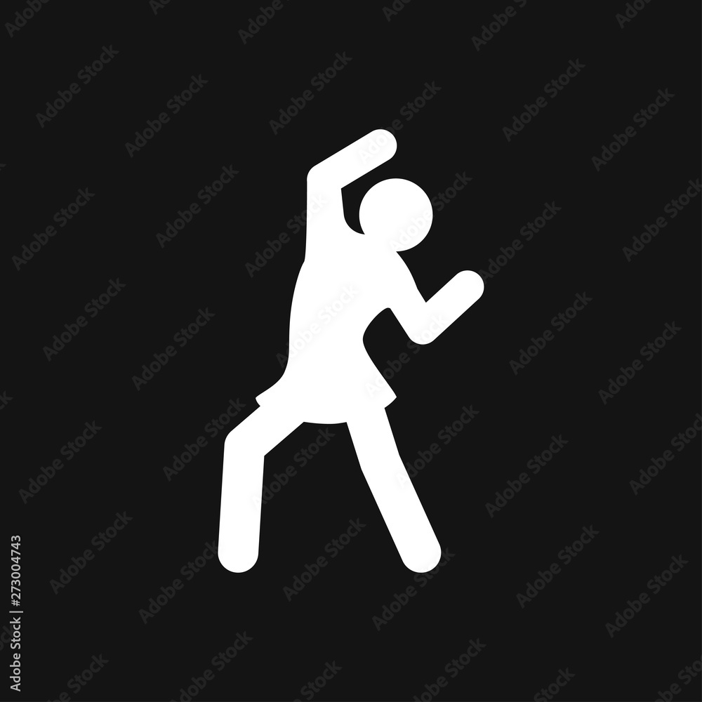 Dancing vector icon. Illustration on background, people dance