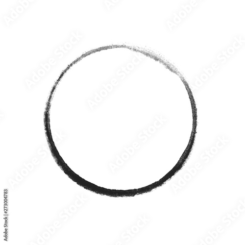 Unordentlicher Abdruck eines schwarzen Kreises
