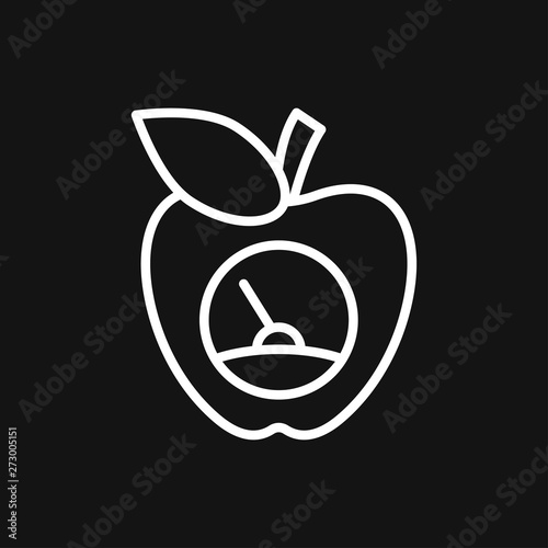 Dietary vector icon, food dietary labels isolated on background
