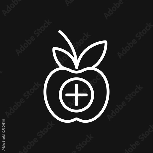 Dietary vector icon, food dietary labels isolated on background