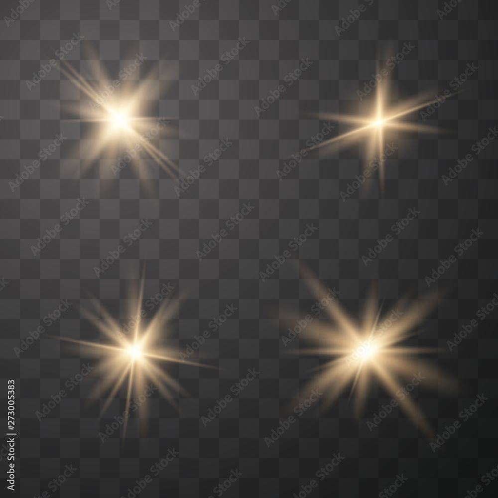 Set of glowing lights effects Set of glowing lights effects