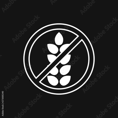 Dietary vector icon, food dietary labels isolated on background