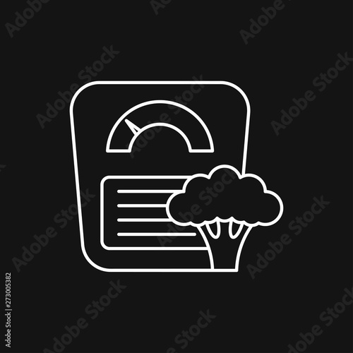 Dietary vector icon, food dietary labels isolated on background