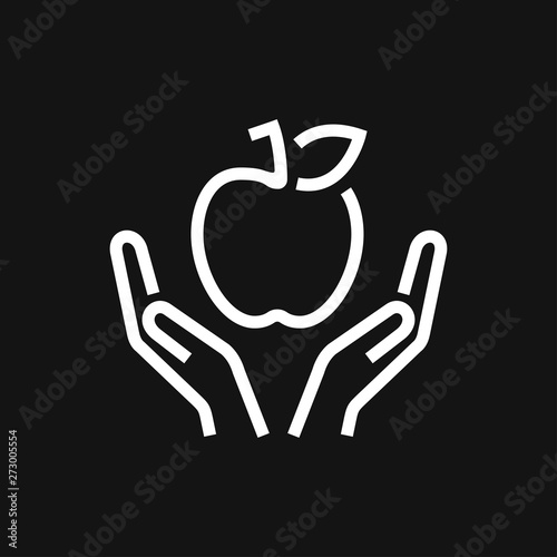 Dietary vector icon, food dietary labels isolated on background