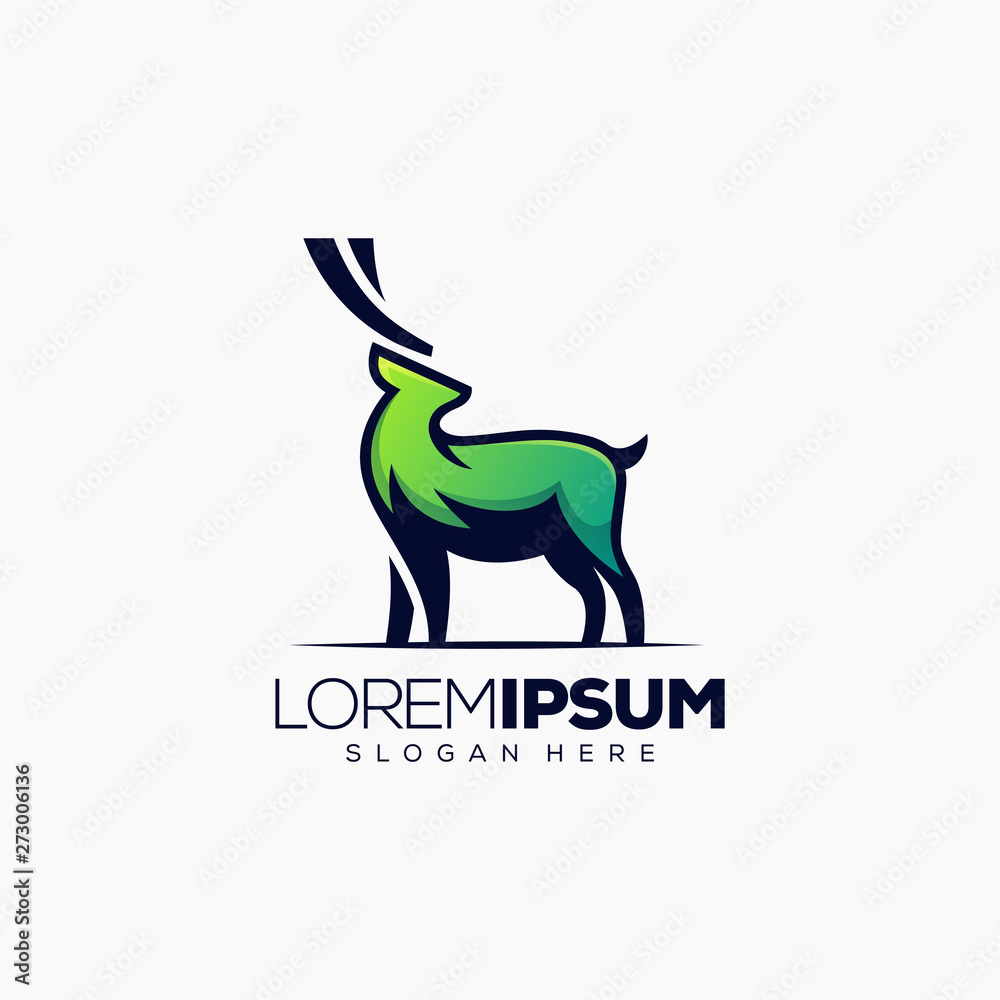 deer logo design vector illustration