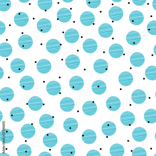 Seamless pattern, polka dot fabric, wallpaper, vector