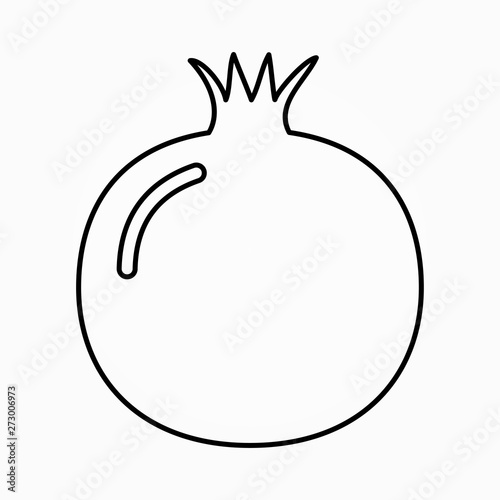 Pomegranate Clipart Black And White