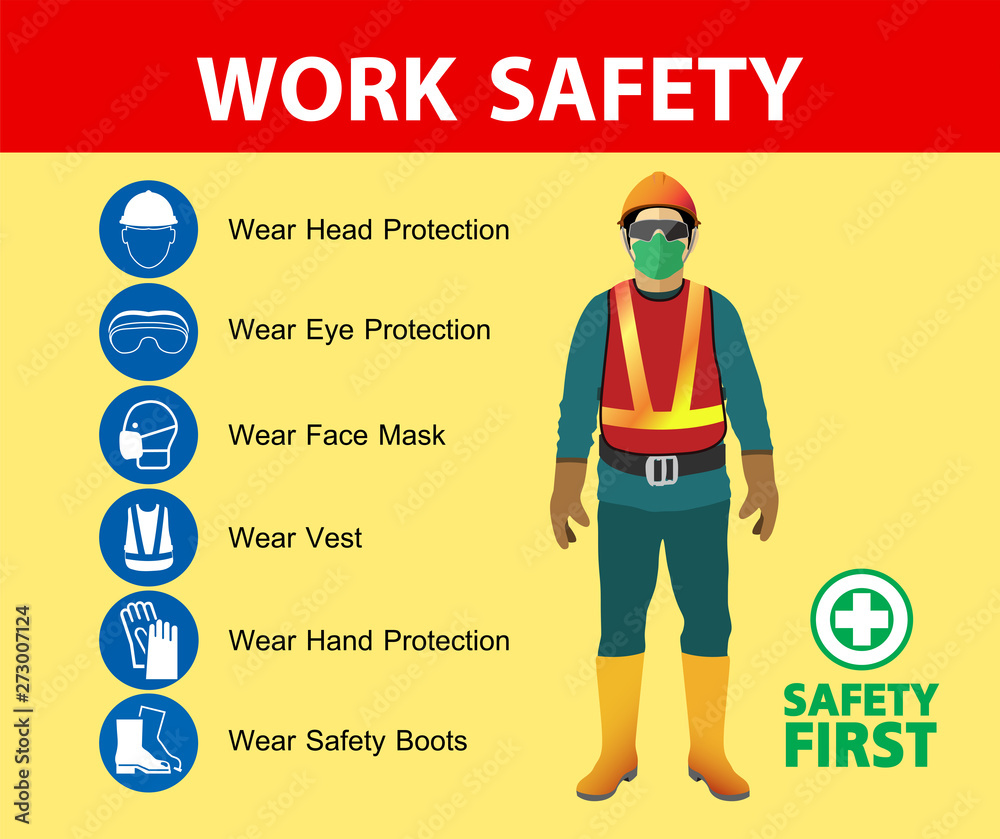 safety equipment, construction concept, White safety hard hat. Vector ...