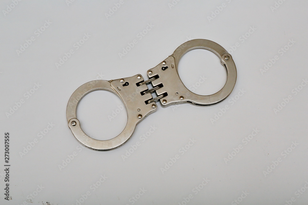 handcuffs on white background handcuffs on white background