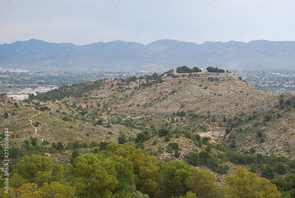 Spanish Mountain View from the top of Lliria Town, Valencia