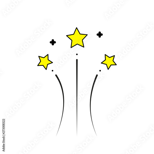 Magic stars isolated on whi...