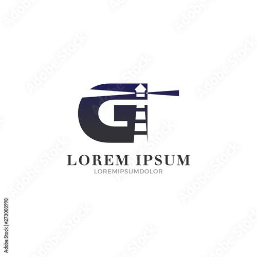 Letter G Light House Logo