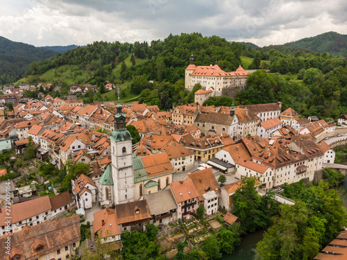 Medieval Castle in old town of Skofja Loka, Slovenia. photo