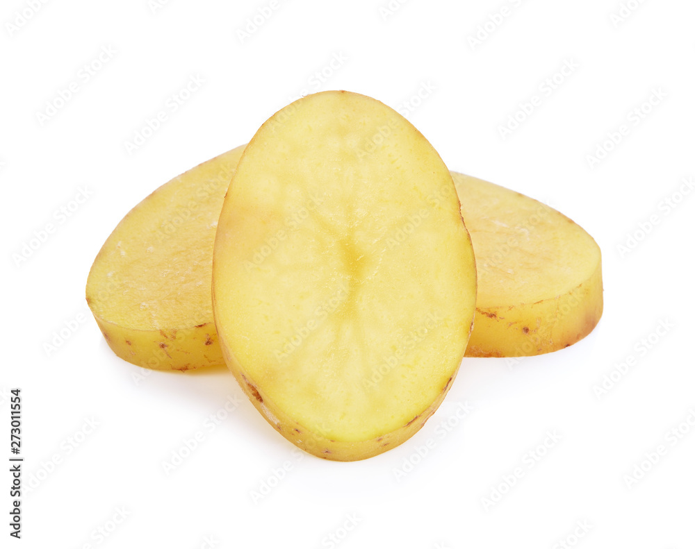 Sliced potatoes