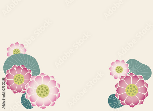 Traditional lotus flower design background