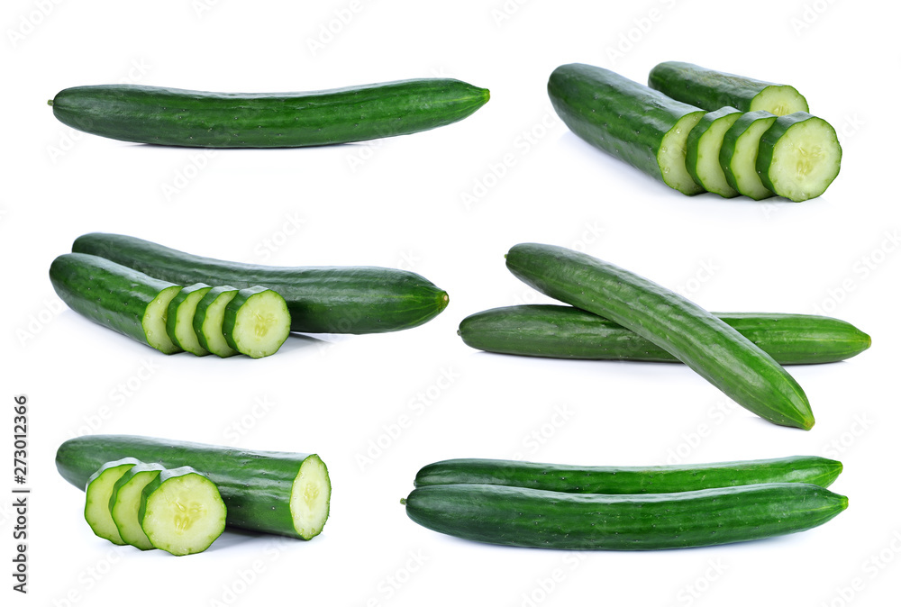 Cucumber isolated on white background