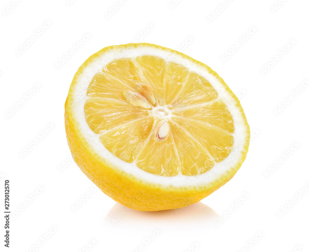Fresh lemon isolated on white