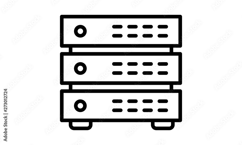 server vector icon ,  flat design - Vector 