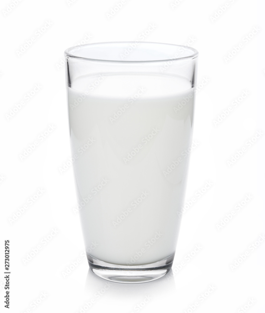 glass of milk isolated on white with clipping path included glass of milk isolated on white with clipping path included