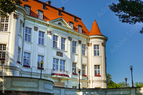 HDR Photo of Castle in Lesnica Wroclaw Poland. Pictures taken in very hot day with no clouds and wind. photo