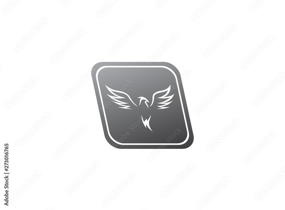 Phoenix flying bird and eagle open wings Logo Design illustration in the shape Phoenix flying bird and eagle open wings Logo Design illustration in the shape