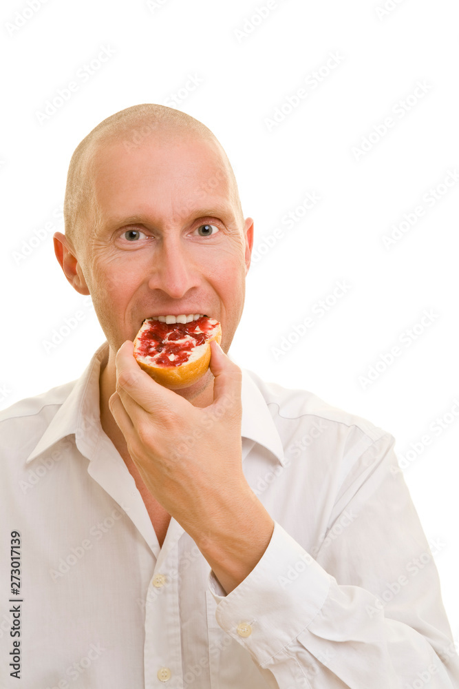 Ins Brötchen beißen Ins Brötchen beißen