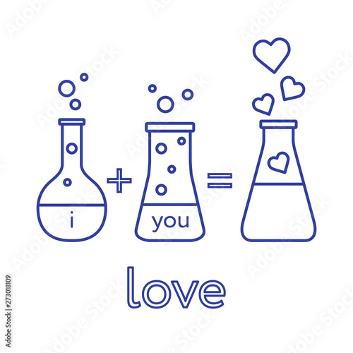 Chemistry of love. Valentine s Day