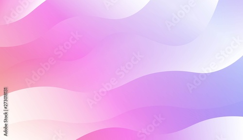Template Background With Wave Geometric Shape. For Design  Presentation  Business. Vector Illustration with Color Gradient.