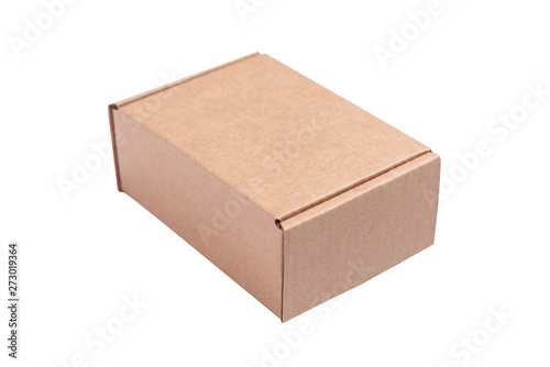 Isolated brown carton cardboard boxes © mdbildes