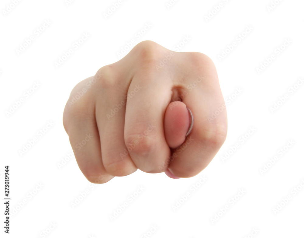 hand is showing a Fig on white background hand is showing a Fig on white background