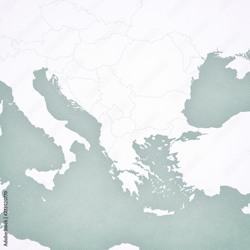 Blank Map of Balkans