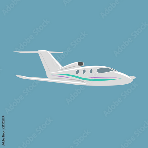Private jet vector. Business corporate jet illustration.