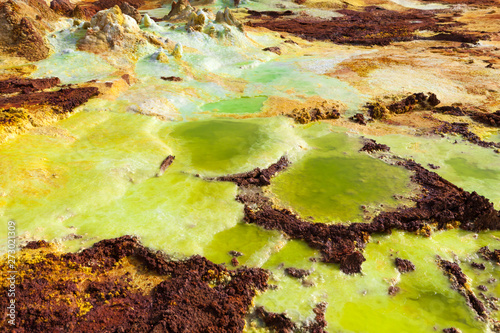 Dallol sulfur Springs in The Danakil Depression