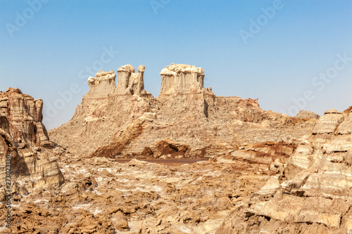 Dallol salt mountains in the Danakil Depression
