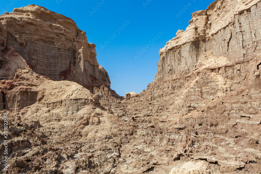 Dallol salt mountains in the Danakil Depression