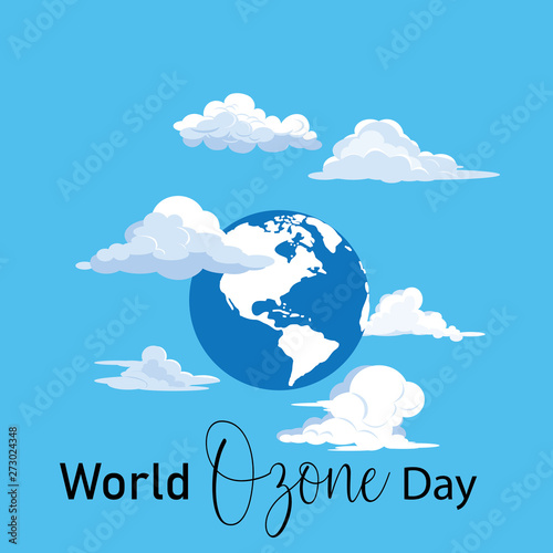 Vector illustration of a Banner for World Ozone Day. - Vector