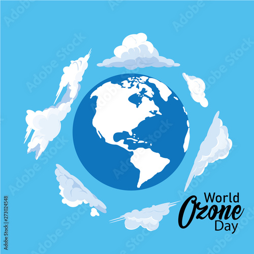 Vector illustration of a Banner for World Ozone Day. - Vector