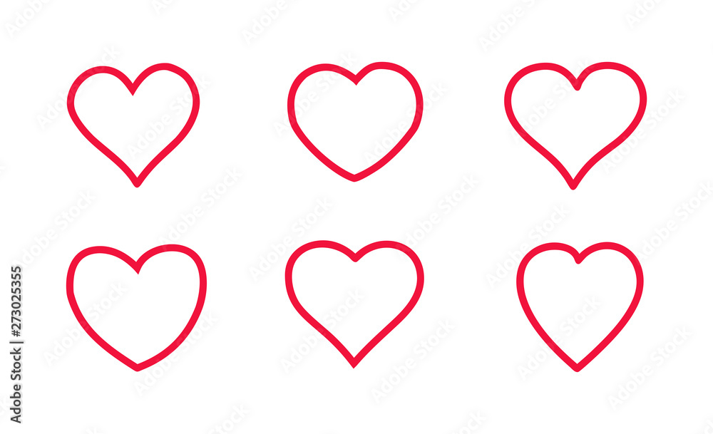 heart icons set, love symbols set vector heart icons set, love symbols set vector
