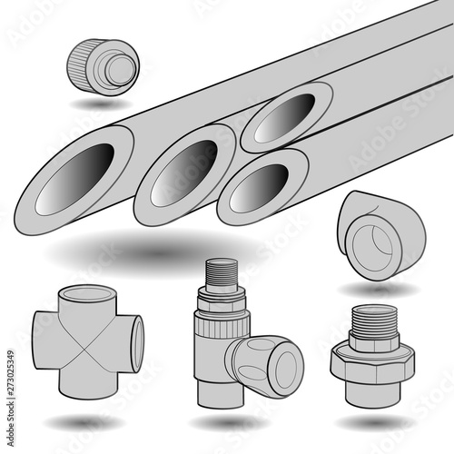 drawing with the image of plumbing tools