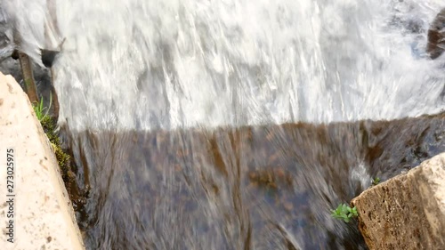 Top view of river rapids