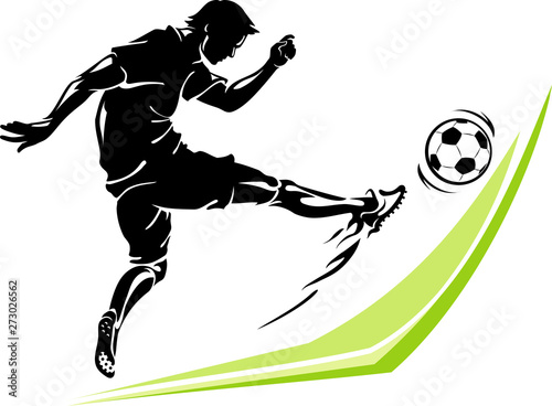 Soccer Player Kick, Side View