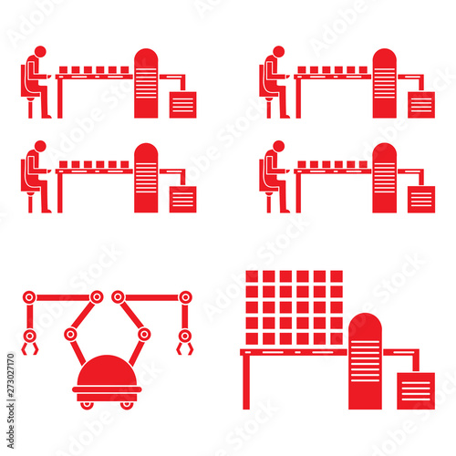 Smart automatic robotic production line.